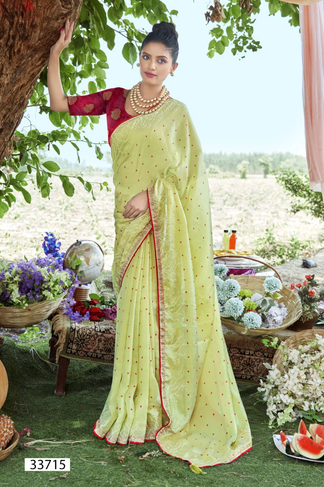 Shailee By Vallabhi N C Satin Printed Daily Wear Saree Exporters In India